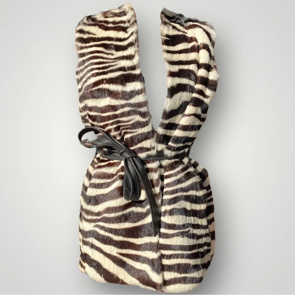 Lafayette 148 Rabbit Fur Belted Vest โ๏ธ - Picture 1 of 8